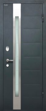 Входная дверь МеталЮр М36 Серый металлик Антрацит 960 R